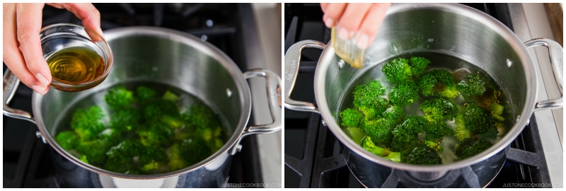 Broccoli Blanched with Sesame Oil 4