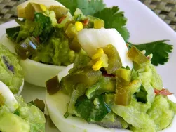 Devilishly Different Green Deviled Eggs