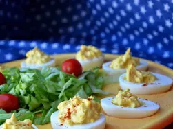 Creamy Cajun Deviled Eggs