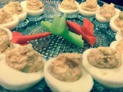 Buffalo Chicken Deviled Eggs