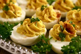 Bacon Balsamic Deviled Eggs