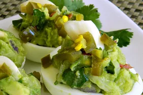 Devilishly Different Green Deviled Eggs