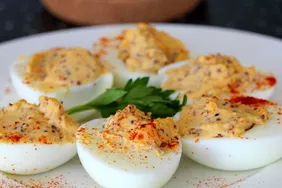 Sriracha Deviled Eggs