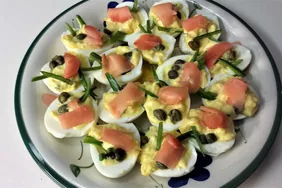 Japanese Wasabi Deviled Eggs